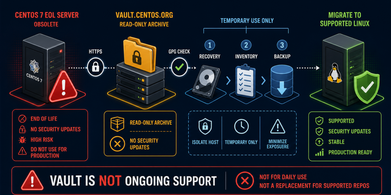 CentOS 7 Vault 저장소 설정: EOL 복구와 이관 준비