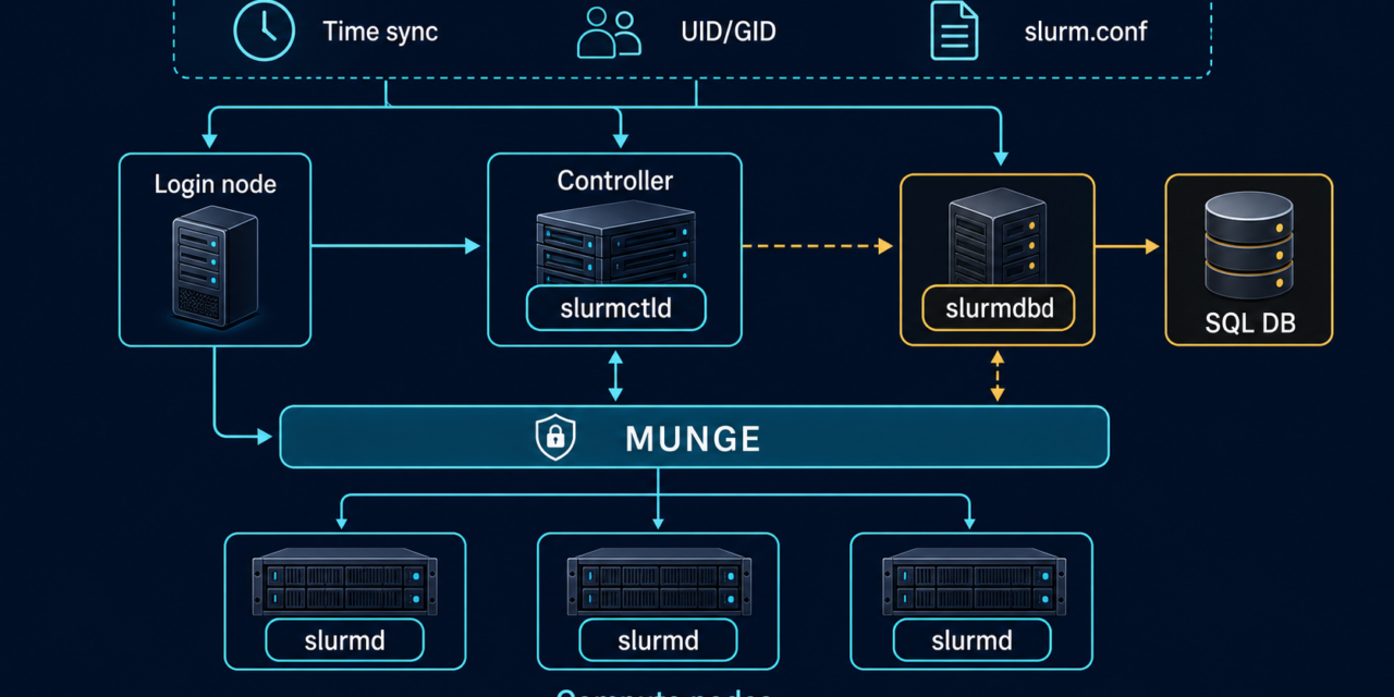 SLURM 구축 가이드: MUNGE·slurmctld·slurmd·회계